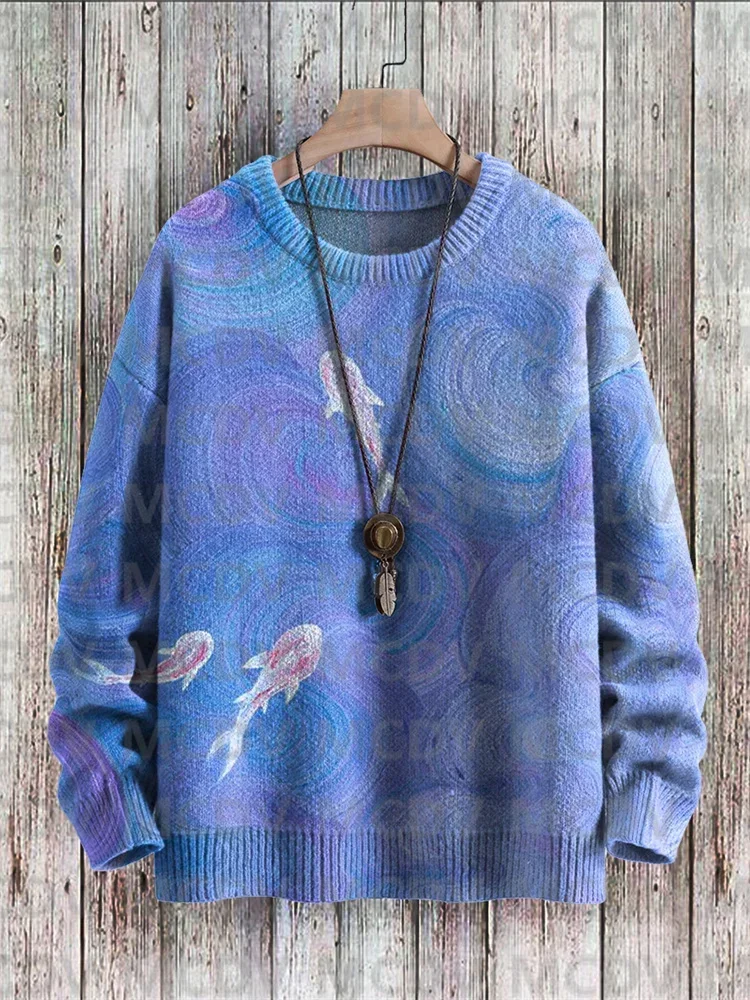 Rainbow Art Casual Multicolor Print Knit Pullover Sweater Men's For Women's Pullover