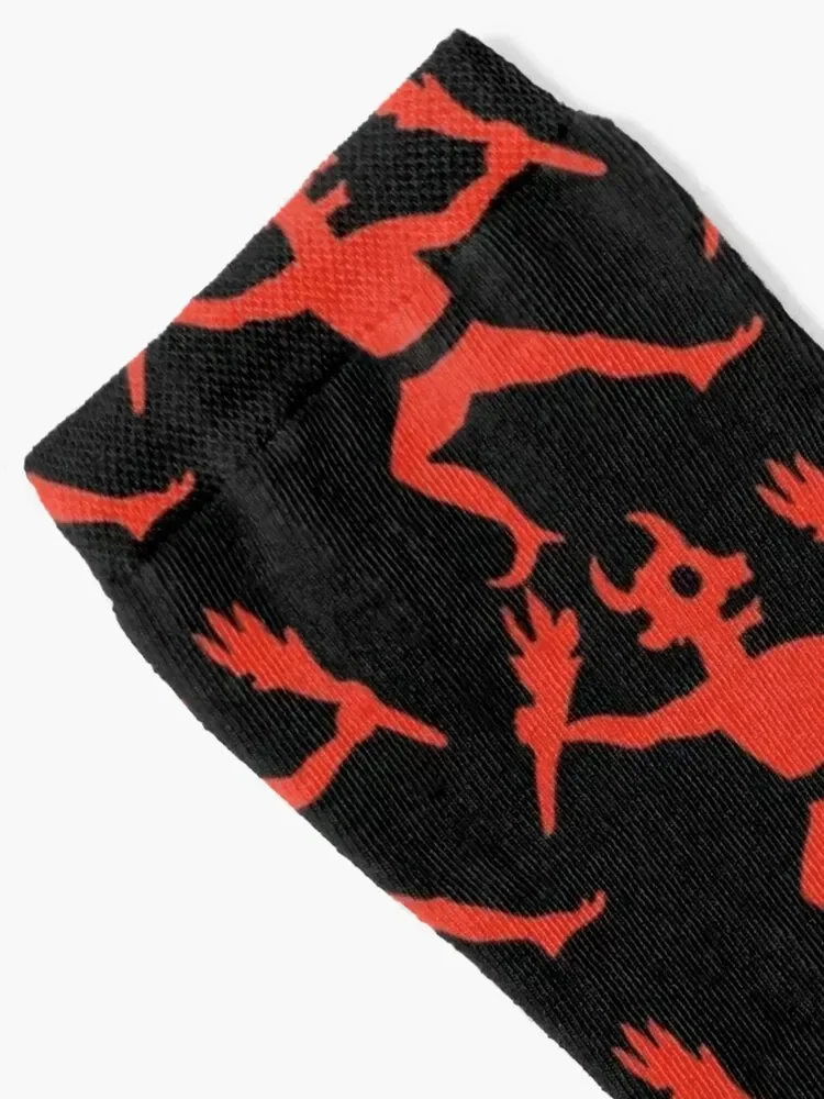 Red Devil Socks hiking custom soccer anti-slip happy Women Socks Men's
