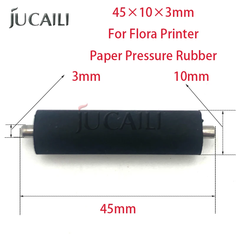 JUCAILI 10PCS Printer Pinch Roller 45x10x3mm – Paper Pressure Rubber Wheel for Flora Wide Format Printers – Media Feed Roller