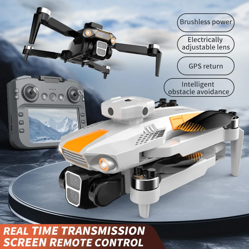 LF669 Drones RC Pantalla de 4,5 pulgadas control remoto 4K HD Cámara dual profesional 360 °   Regalo de juguetes de cuadricóptero para evitar obstáculos