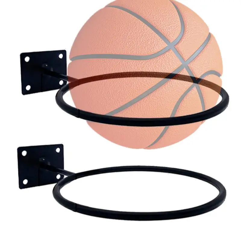 

Wall Basketball Holder Ball Storage Art Metal Shelf Basketball Display Basketball Rack Holder Sports Ball Holder Storage