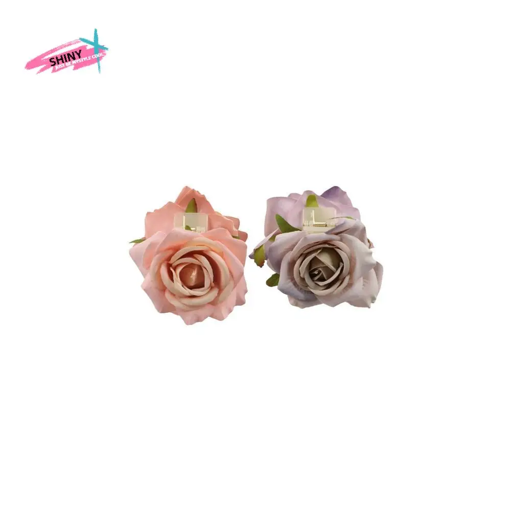 

Creative Peony Flower Flower Hair Claw Cloth Ponytail Clip Rose Hair Clip Cute Hairpin Shark Clip Large Shark Clip Female