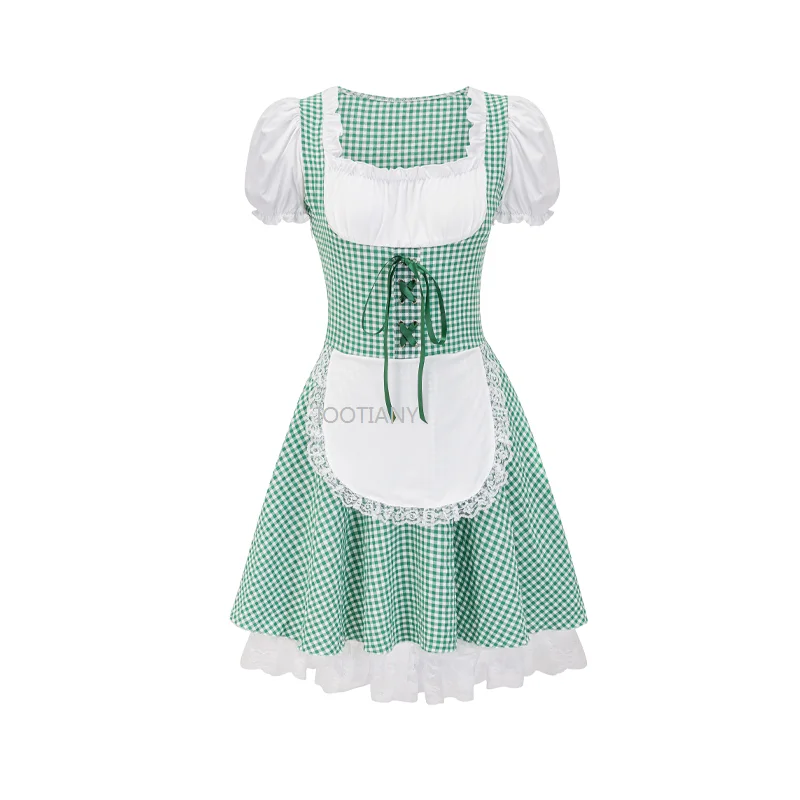 New Oktoberfest Traditional Festival Wench Costume Women Bavarian Dirndl Dress Casual Dirndls Costume Chic Oktoberfest Dress