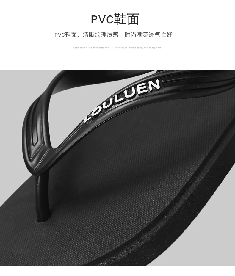 New Summer Men's Flip Flops Breathable Non-slip Beach Slippers Sandals Home Slides Indoor and Outdoor Walks Colorful Flip Flops