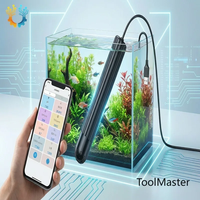 

【2026】Multiparameter AM8.0pro Water Quality Detector 8-in-1 PH TDS EC ORP Salinity Temp Sensor For Fish Tank