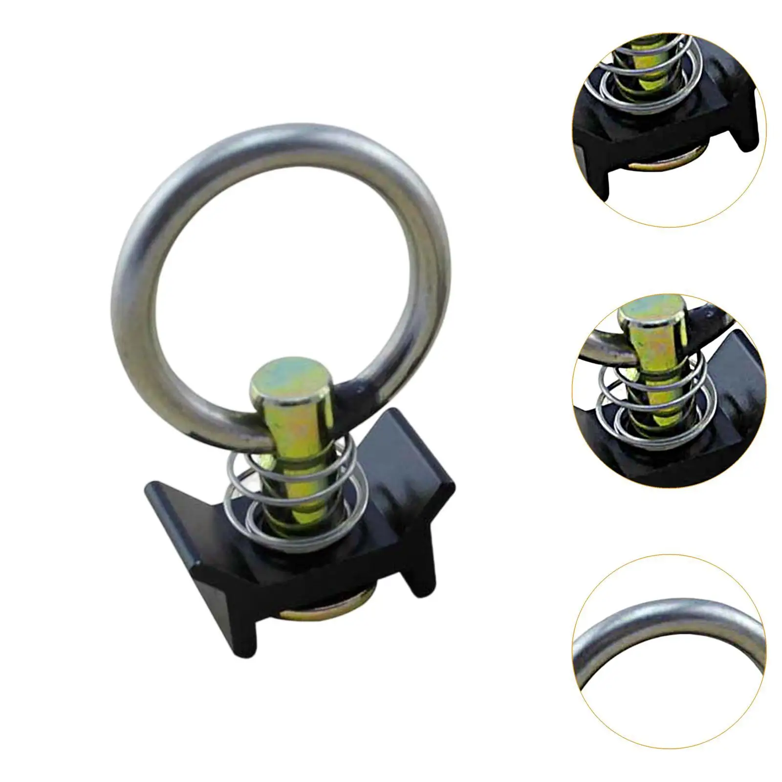 Heavy Duty L Track Single Stud Fitting Steel Secure Tie Down O Rings for Cargo Control System in RV SUV Trailers and Trucks
