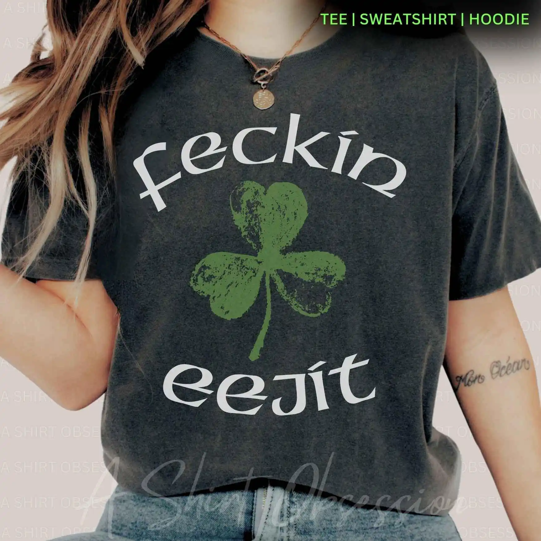 Feckin Eejit TShirt, St Patricks Day Feckin Eejit Sweatshirt, Feckin Eejit Hoodie, Funny Irish Sayings Shirt