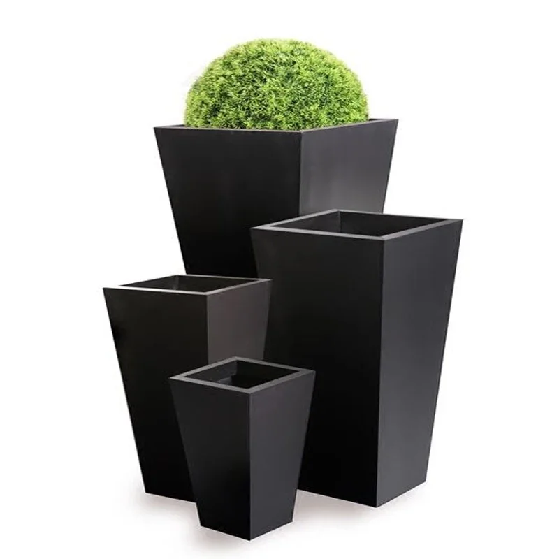 Square trapezoidal  utensils, metal paint pots, square trapezoidal flower boxes, office flower buckets