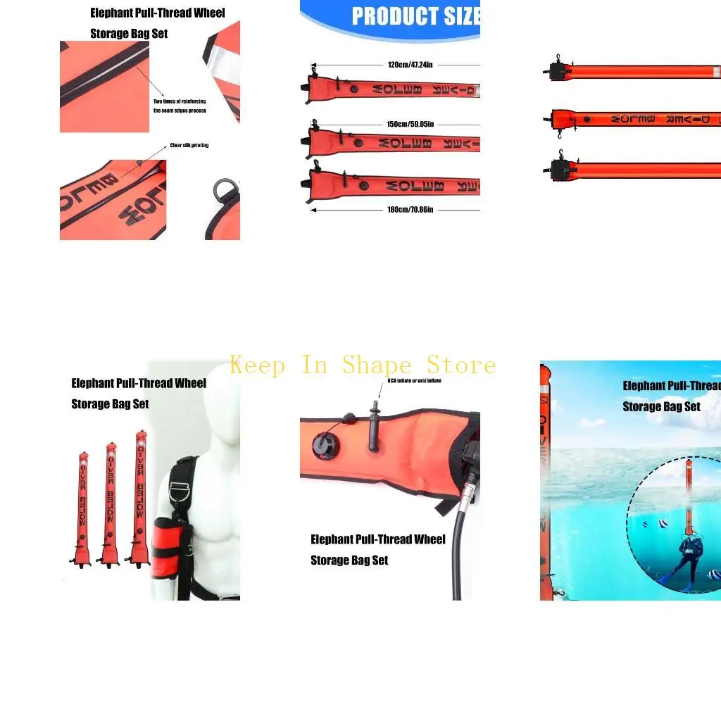 

U1JC Акваланговые поверхности Маркерные буи Надувной поплавок для дайвинга с катушкой для дайвинга и зажимом