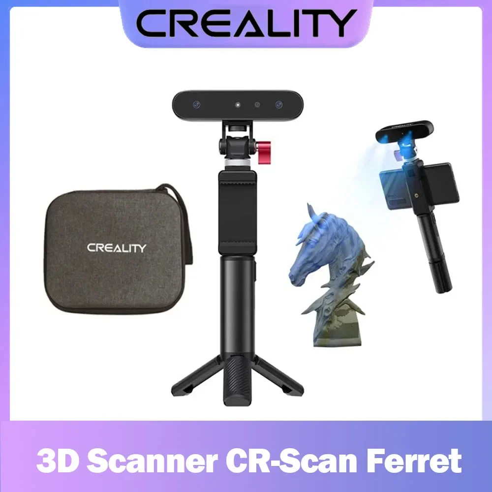 Creality CR-Scan Ferret 3D Scanner Handheld 30fps Scan Speed Dual Mode Scanning 105g Asic Chipset High-accuracy Mode