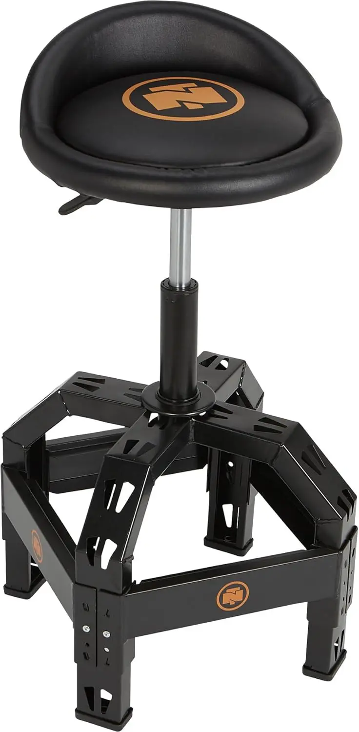 Northern Tool XL Series Adjustable Swivel Shop Stool, Steel, 400-Lb Capacity, 27.5–32 in Seat Height