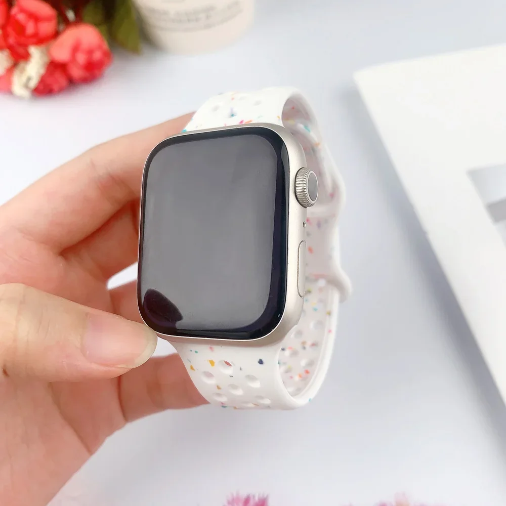 Silicone Strap for Apple Watch Band Ultra 2 49mm 42mm 45mm 44mm 41mm Transparent Jelly Bracelet IWatch Series 9 8 7 6 5 SE 4 3