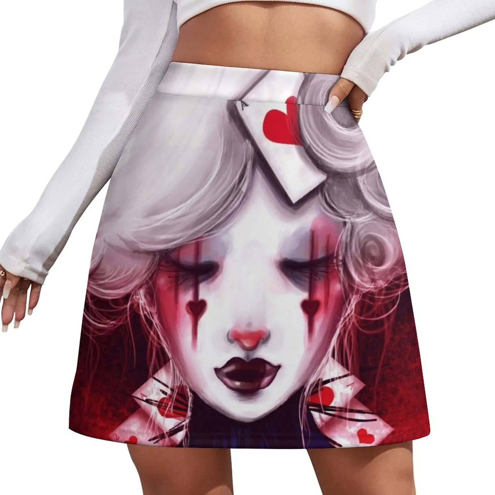 

Мини-юбка Queen of Hearts, новинка в категории одежды, женские модные юбки, комплекты юбок