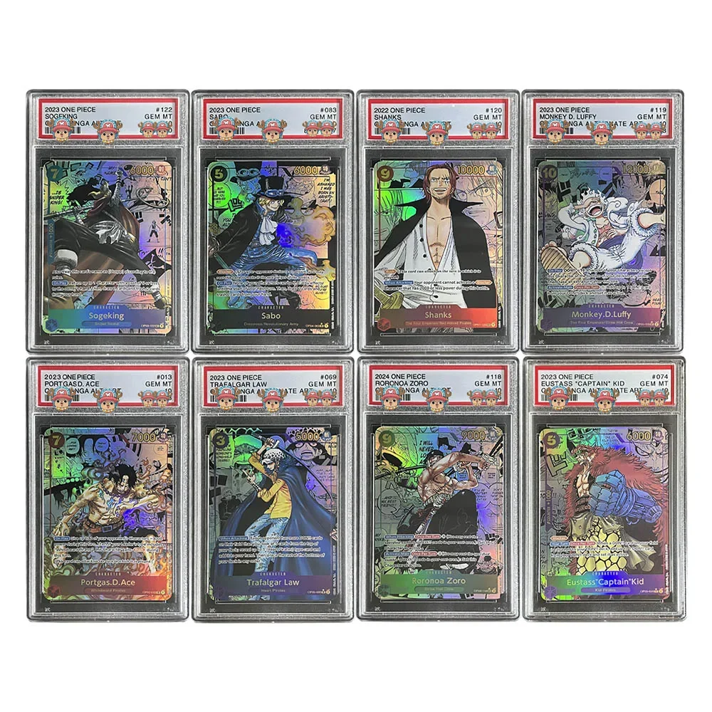 Anime OPCG Graded Card English Version MONKEY.D.LUFFY SHANKS MANGA ALT ART GEM MT 10 Collection Card Holographic Label Replica