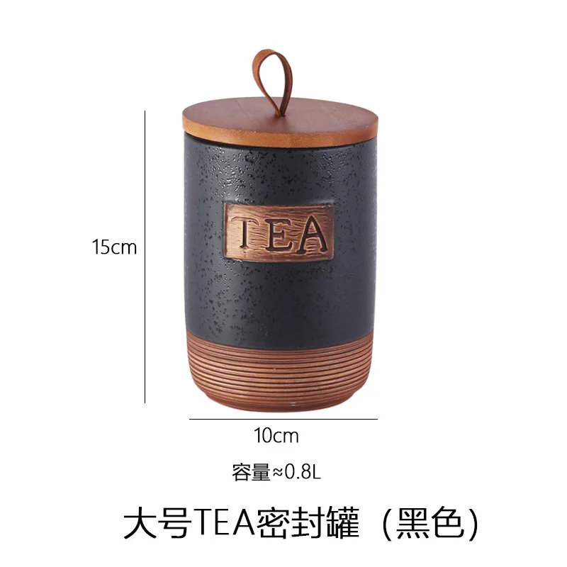 Household coffee bean sealed cans, ceramic storage cans, moisture-proof and dustproof sealed bottles, packaged in food grade can