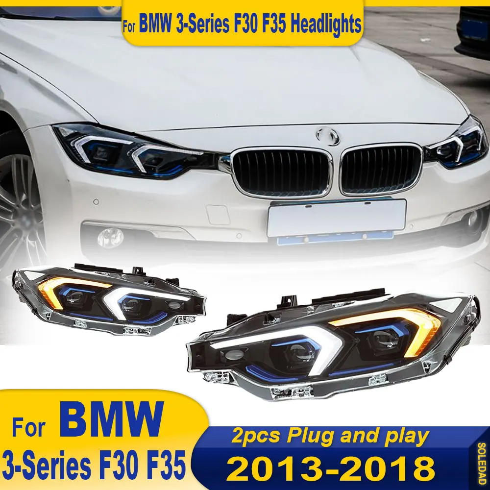 Car Lights Accessories For BMW 3 Series F30 F35 Headlight 2013-2019 LED Projector Front Lamps DRL Dynamic Turn Signals Car