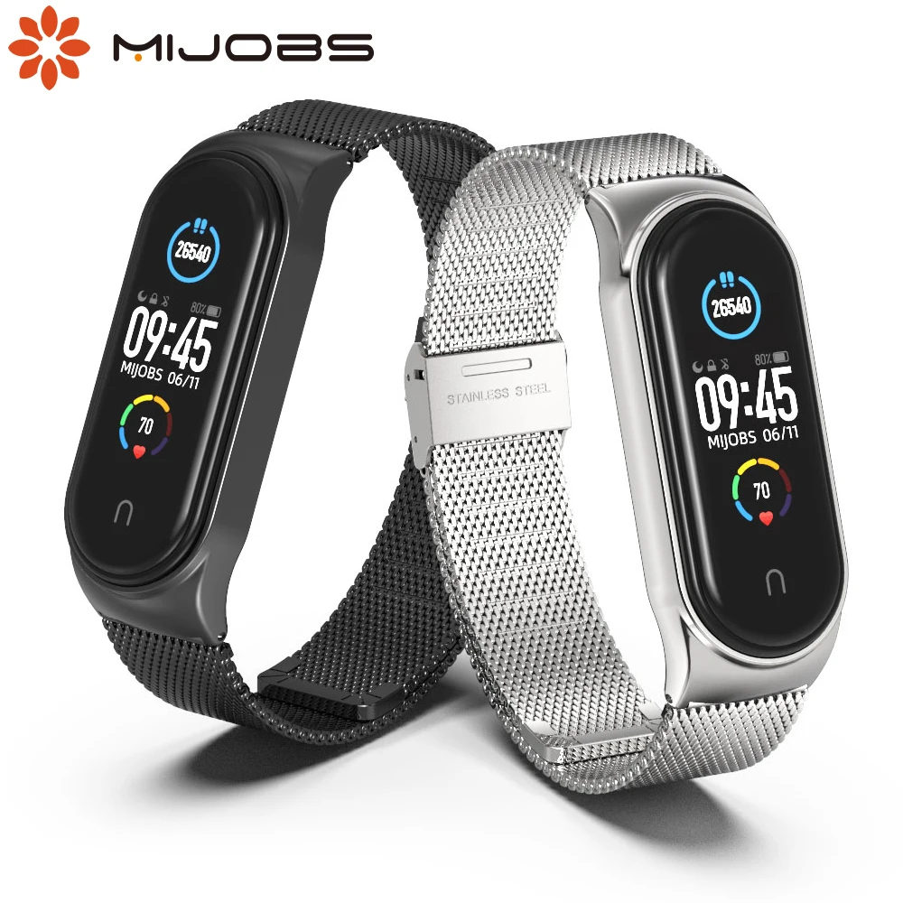 Strap For Xiaomi Mi Band 9 8 7 6 5 4 3 Watch Band Metal Correa Miband 6 NFC Bracelet Opaska for Mi 7 8 Band