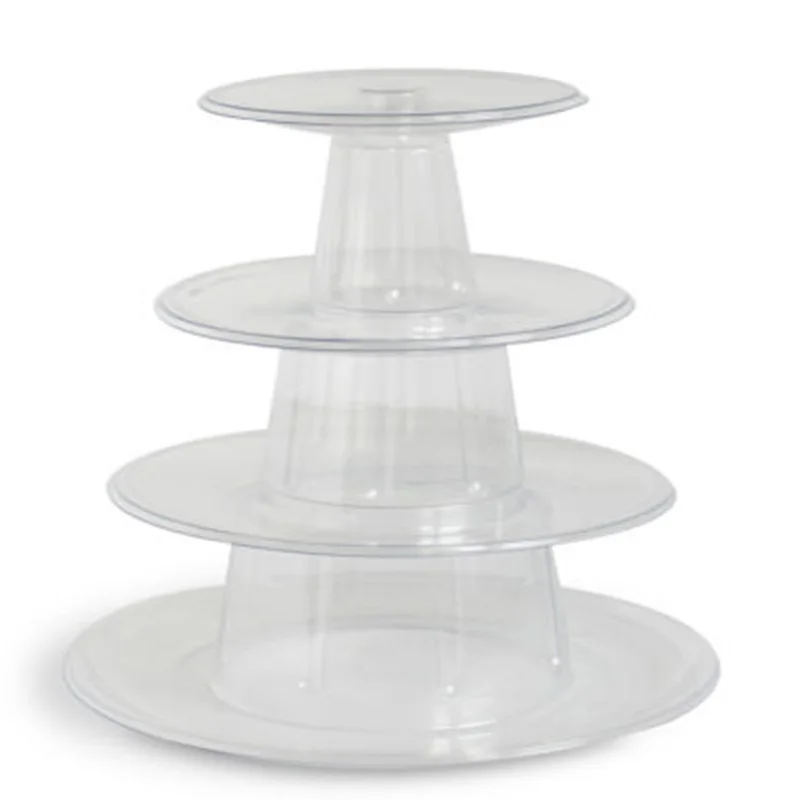 

Display 4 Tiers Macaroon Display Stand Rack Wedding 260*210mm High quality Stand Cake Clear Round Macaroon New
