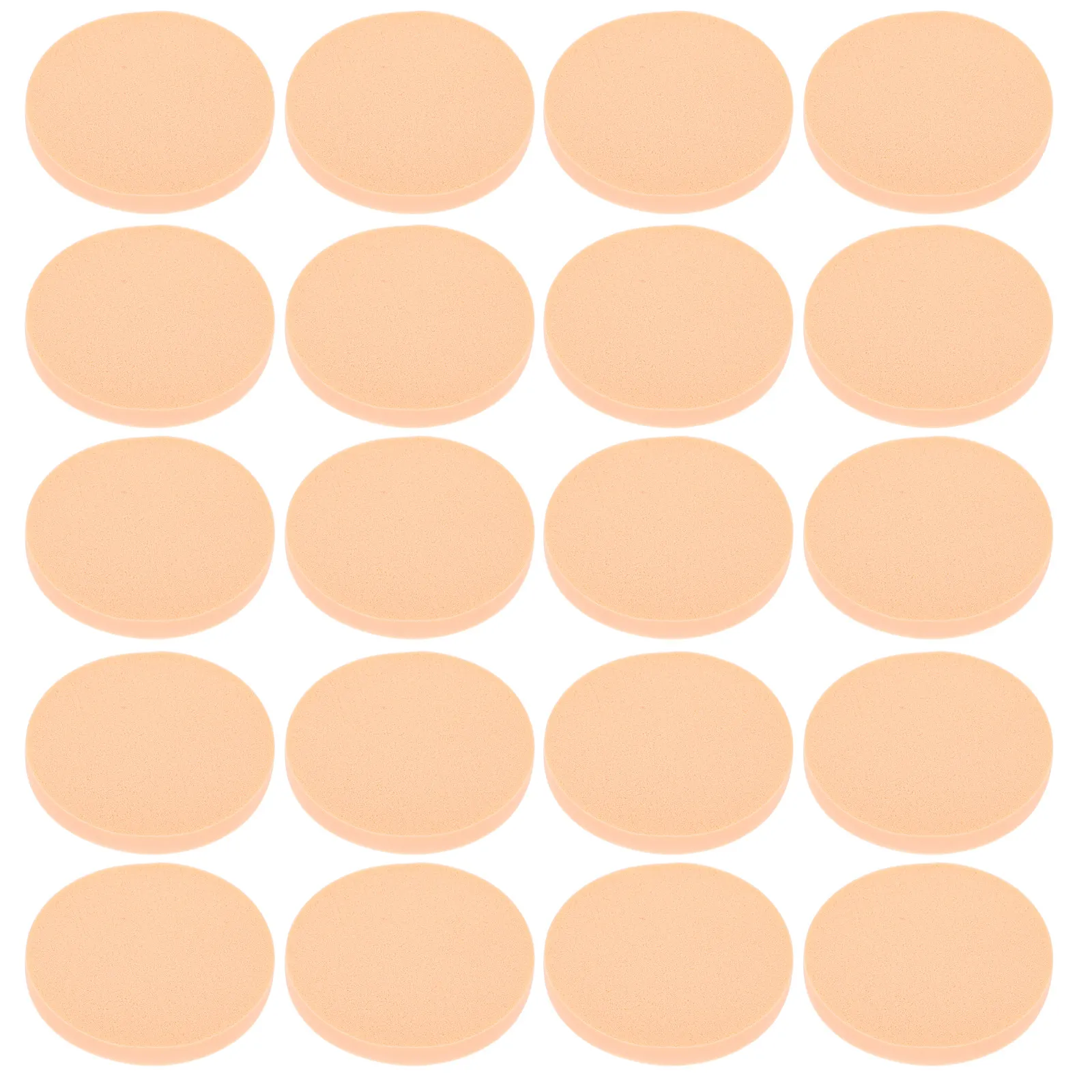 24Pcs Skin-Friendly Makeup Sponge Set Eco-Friendly Facial Cleaning Sponge Round Powder Puff Portable Absorbent Makeup Removal