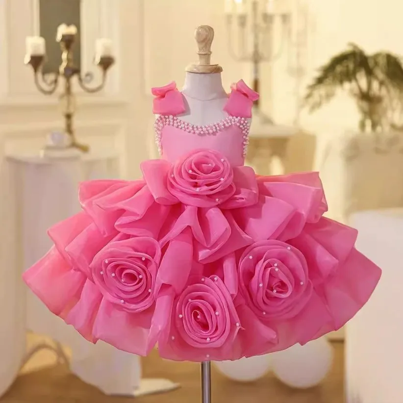 

Новый детский костюм принцессы для выступлений на фортепиано, праздничные платья для девочек на день рождения, A4671, Vestidos, платье с цветочным узором для девочек