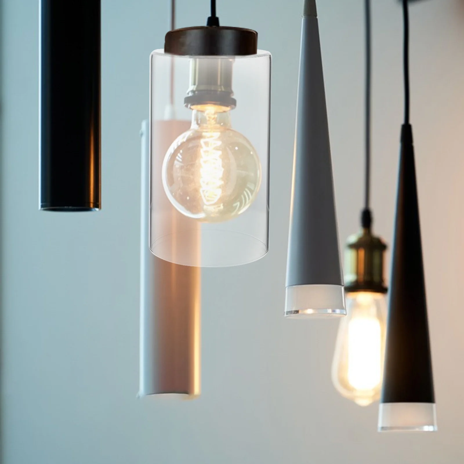 

Glass Lampshade Clear Decorative Cover Soft Light Filter for Ceiling Pendant Wall Light Lighting Glass Lampshades