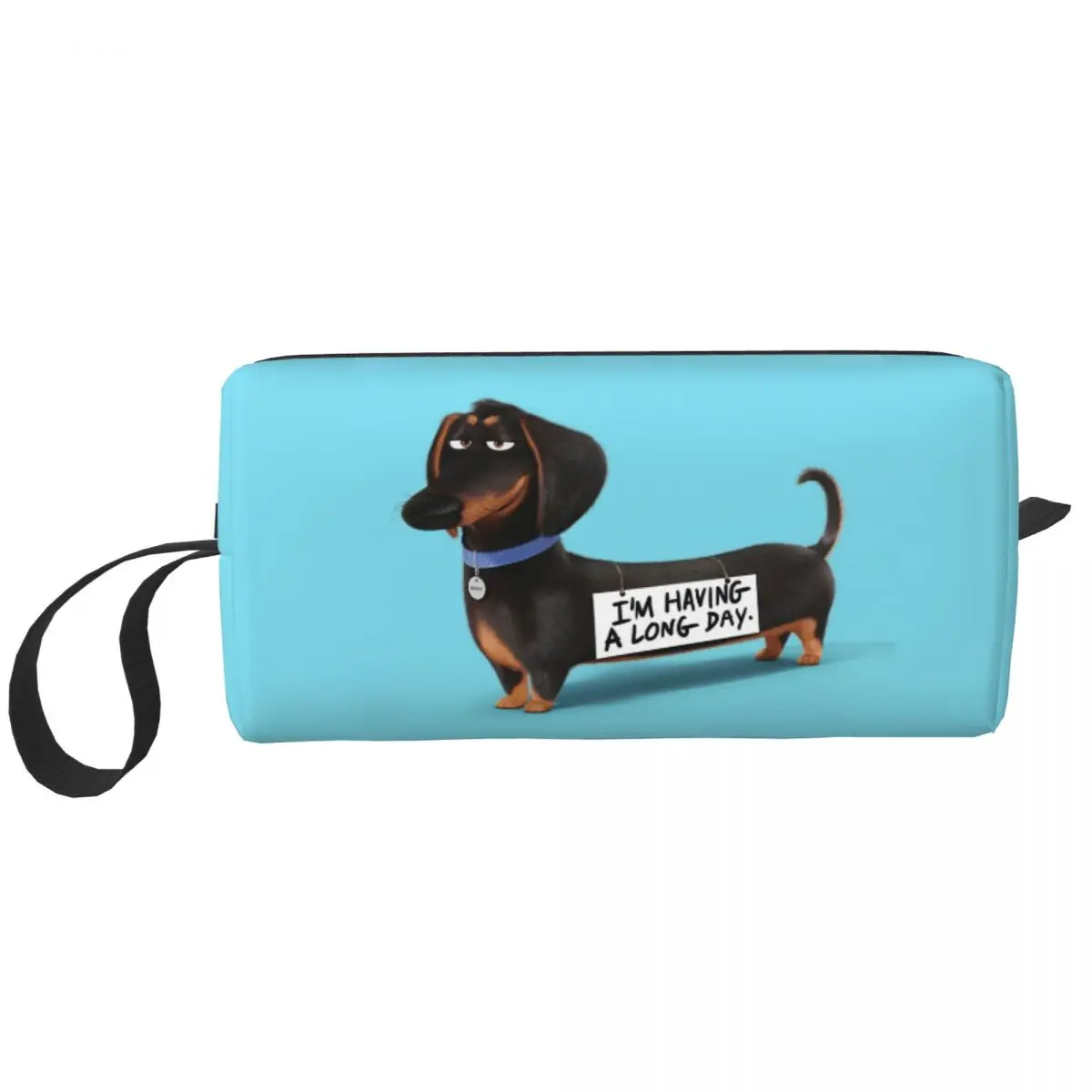 

Custom Dachshund Dog Makeup Bag Women Travel Cosmetic Organizer Kawaii Sausage Wiener Badger Storage Toiletry Bags