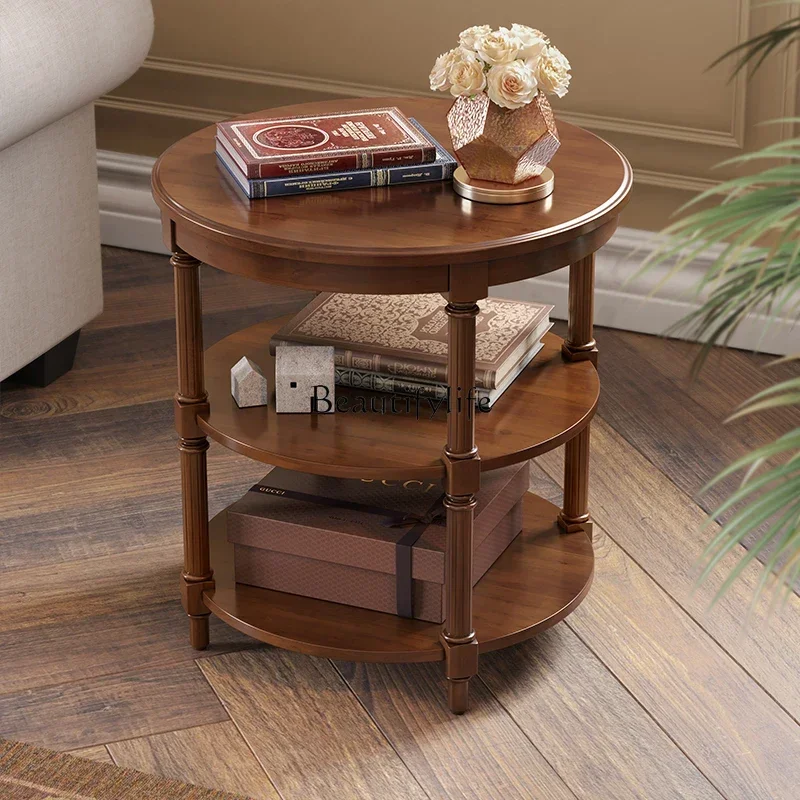 

LD30*solid wood round small corner few simple modern multi-layer locker