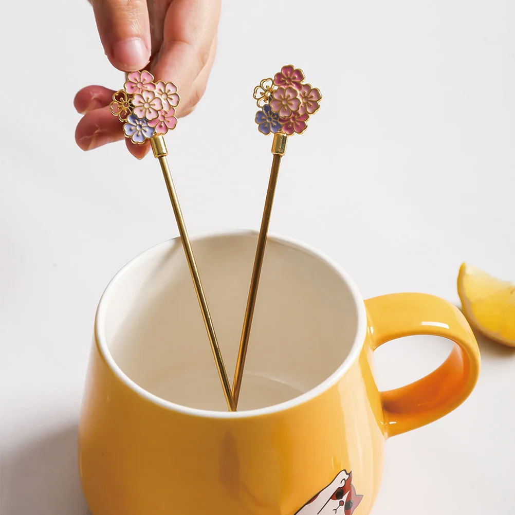 

2Pcs Fork and Spoon Creative Stainless Steel Coffee Dessert Flatware Japanese Style Tableware Fork and Spoon