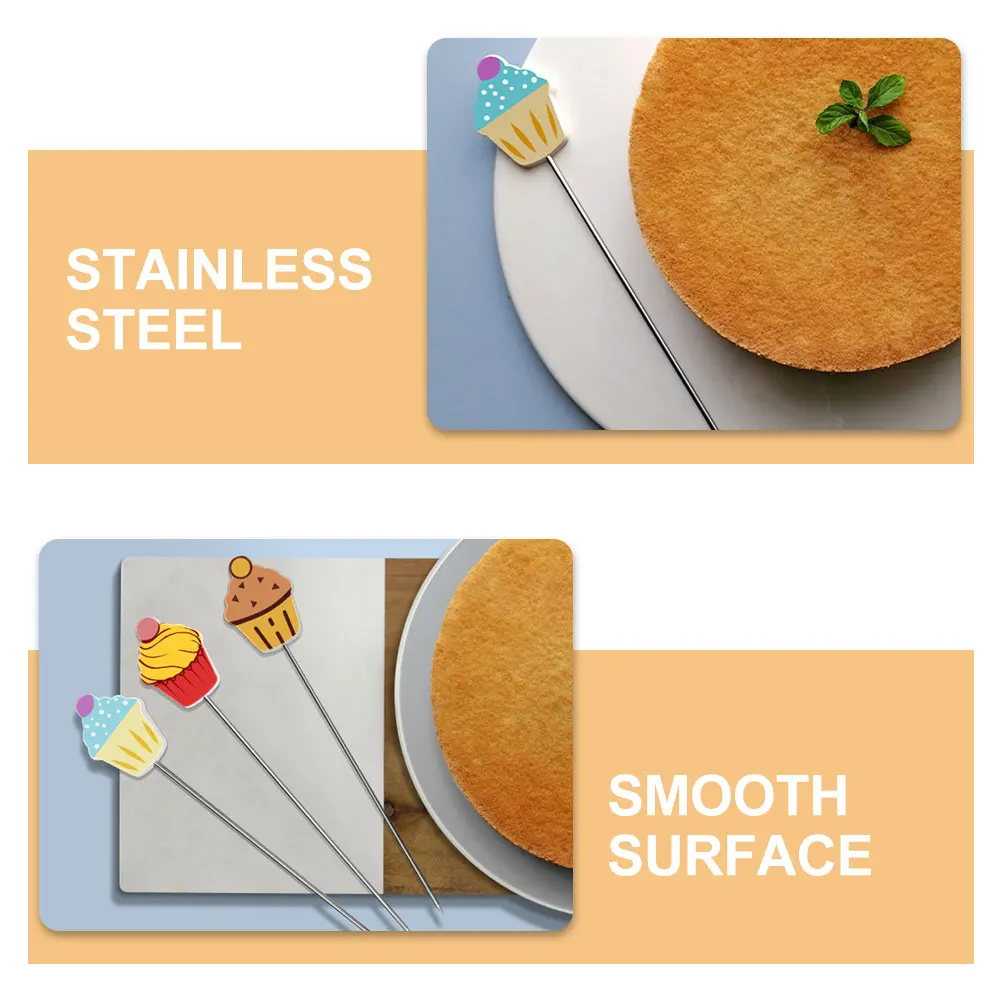 

6Pcs Stainless Steel Cake Testers Baking Tester Bread Testing Needle Metal Cake Probe for Consistent Baking Results in Kitchen