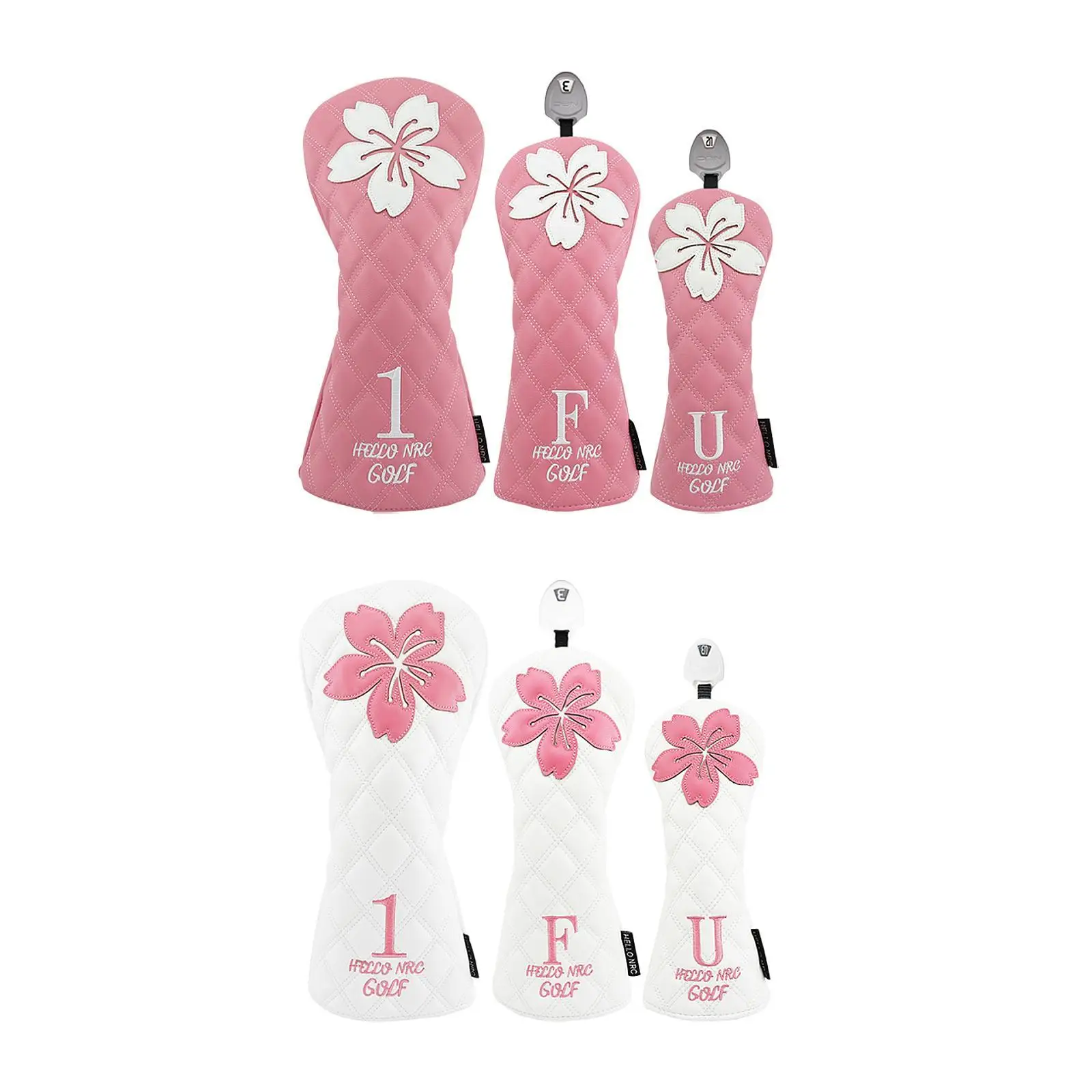 

3x Golf Club Head Cover Scratchproof Lightweight Golf Accessories Creative