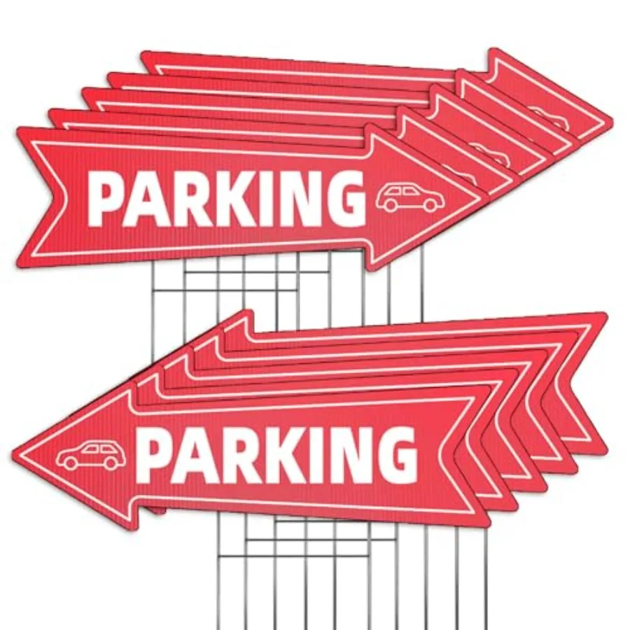 

Набор из 10 больших указателей-стрелок (23 x 7,2 дюйма) – прочные таблички из гофрированного пластика для мероприятий, белые, с указанием направления влево и вправо