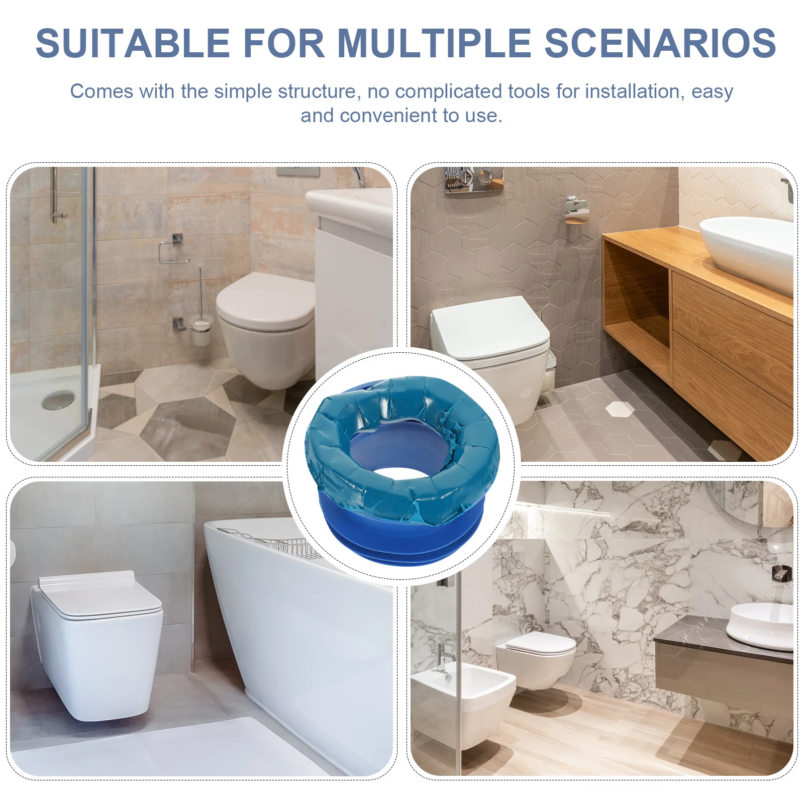 

Bathroom Toilet Bowl Ring Rubber Universal Toilet Sealing Gasket Leakproof Odorproof Durable Flexible Seal Bowl Sealing Ring