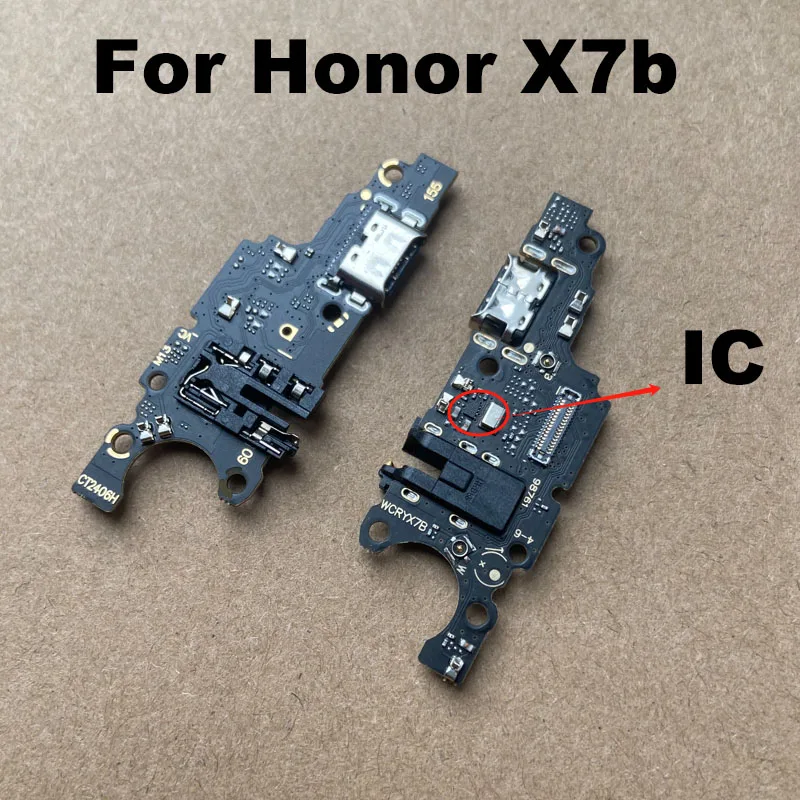 For Huawei Honor X7B USB Charging Dock Port Mic Microphone Connector Fast Board Flex Cable Repair Parts Global