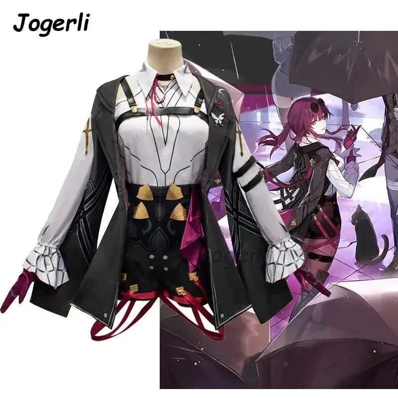 Jogerli Honkai Star Rail Kafka Cosplay disfraces juego Anime mujeres Coser traje de juego de rol peluca trajes Dressc;6,r'8;p'