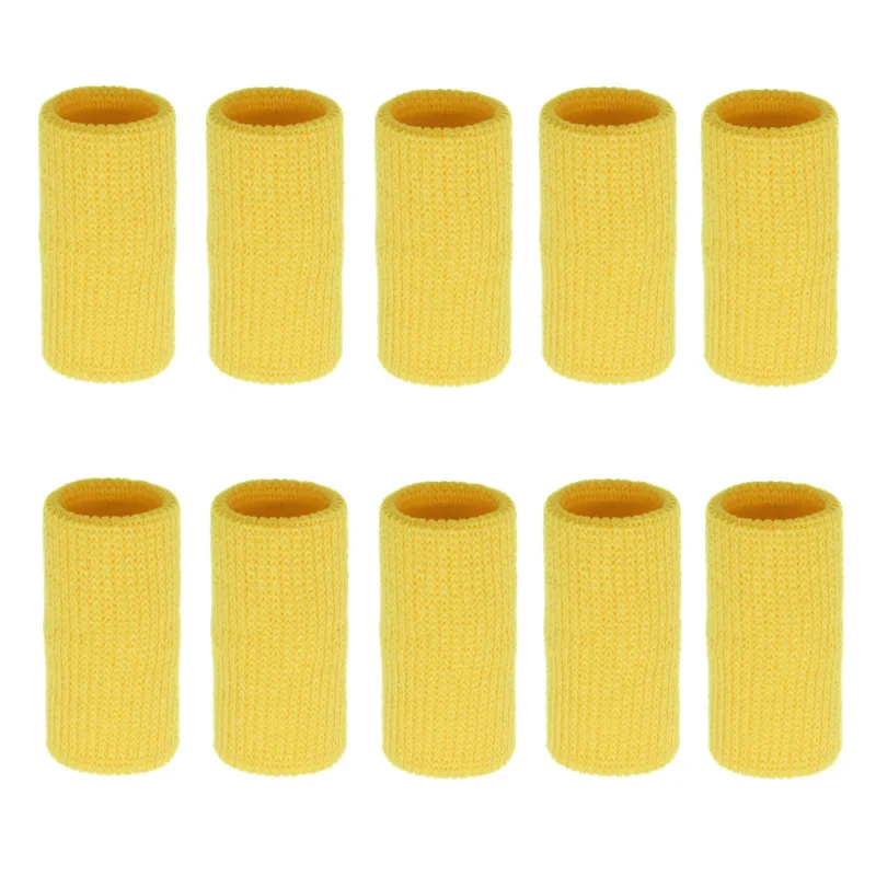 10PCS Elastische Sport Finger Ärmeln Arthritis Unterstützung Finger Schutz Outdoor Gym Basketball Volleyball Finger Schutz Corrector