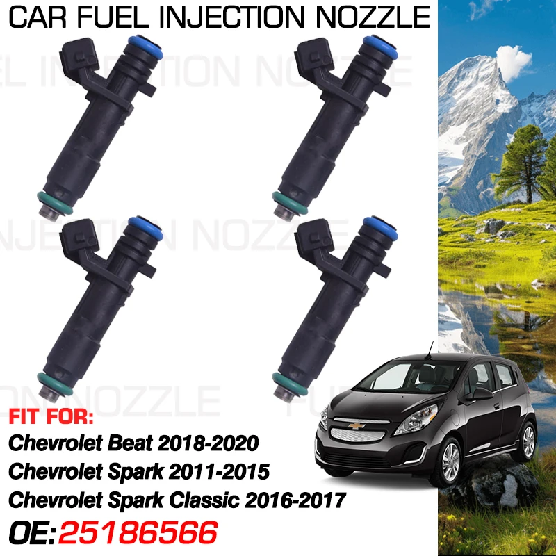 for Chevrolet Beat 2018-2020 Chevrolet Spark 2011-2015 Chevy Spark Classic 2016-2017 1x Fuel Injectors Nozzle Injection 25186566