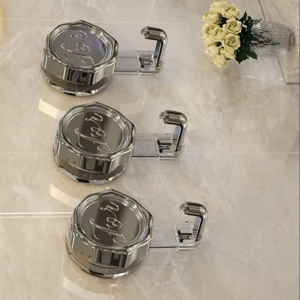Picture 3: No Drill Hook Rent Friendly Strong Adsorption No Drilling Wall Hook Reusable Easy Disassembly Hook for Kitchen Bathroom