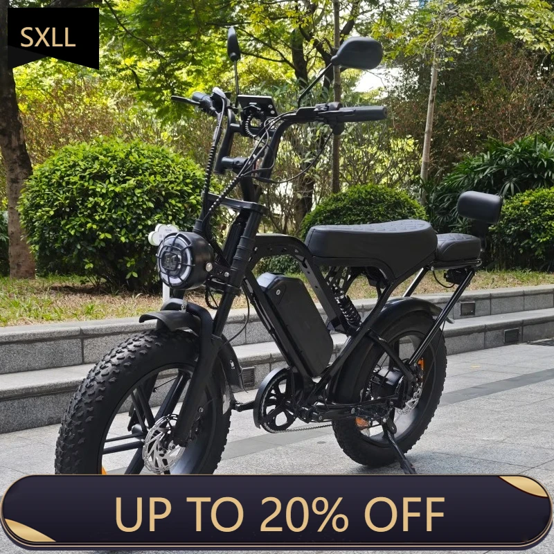 

Электровелосипед SXLL 48V 15Ah с съемной литиевой батареей, дисплеем на 25 км/ч, гидравлической подвеской для горных городов, модель X80 Pro.