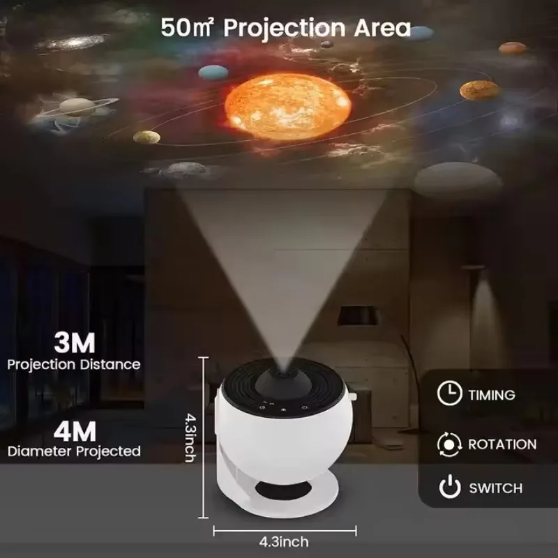 360 Degree Rotating Star Projector Light 13 Slides Planetarium Projector Starry Sky Night Light Gift