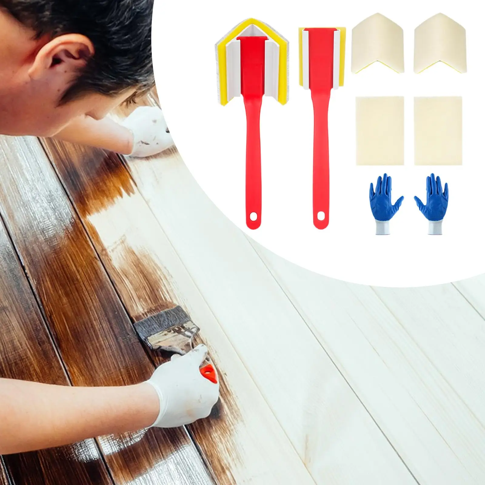 

Corner Painting Tools Multifunctional with Gloves DIY 3 in 1 Parts for Home Interior Detail Painting Outdoor Indoor Repairing