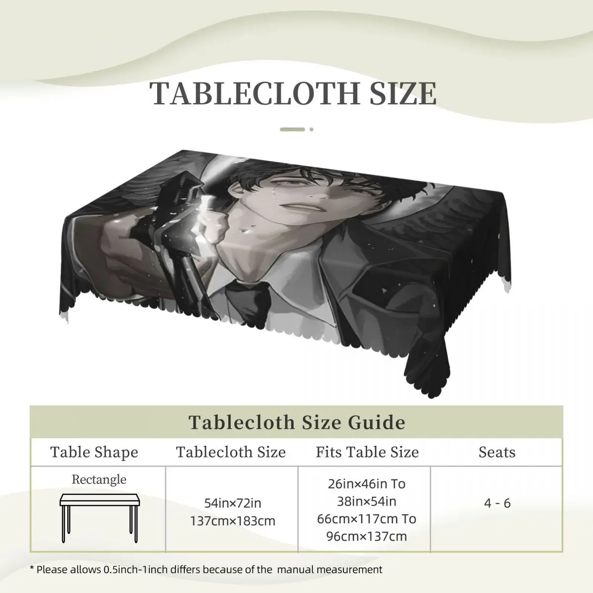 Omniscient Readers Viewpoint Kim Dokja Anime Tablecloth Restaurant Kitchen Rectangular Tablecloth Festival Dining Table Cover