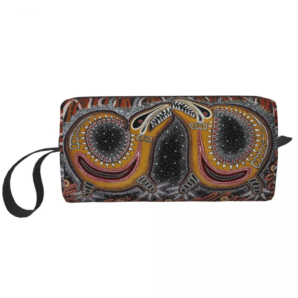 Custom Australian Aboriginal Art Travel Cosmetic Bag for Women Toiletry Makeup Organizer Lady Beauty Storage Dopp Kit