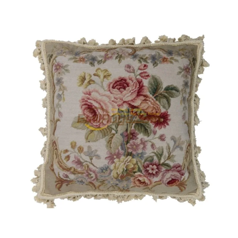 Wool sequined embroidered throw pillow in the luxurious court style of the Middle East without a core