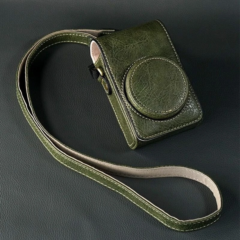 Camera Case Bag Cover Buffalo Leather Case For Canon SX730 G7X Mark II For Sony ZV-1II ZV1F ZV1 For  Lumix LX10 LX15 LX9 GR 2 3