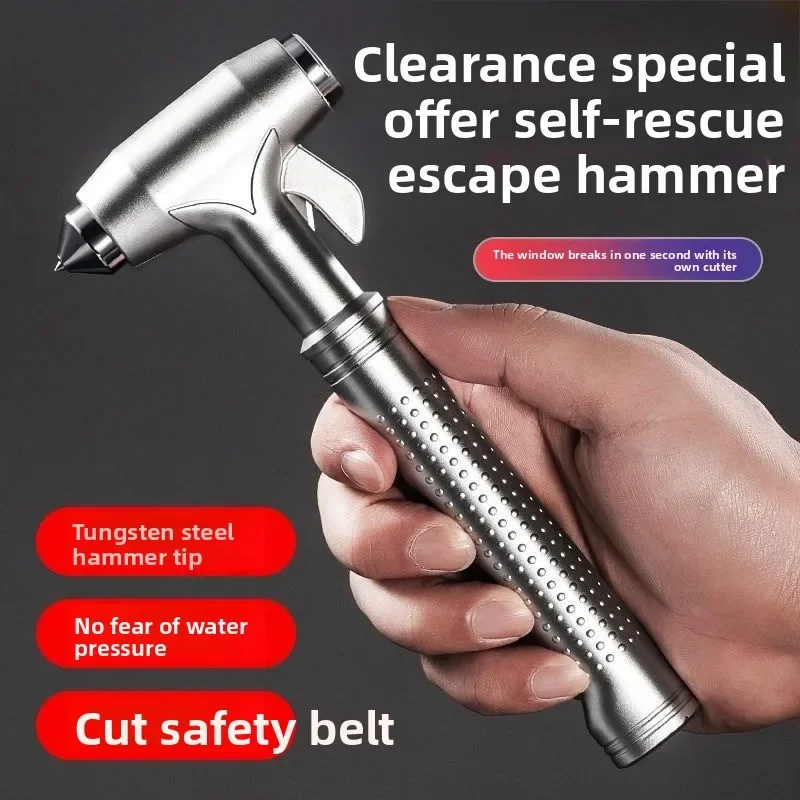 Car Safety Hammer Car Window Breaker Emergency Hammer with Seat Belt Cutter for Auto Rescue Escape Life Saver Hammer image 5