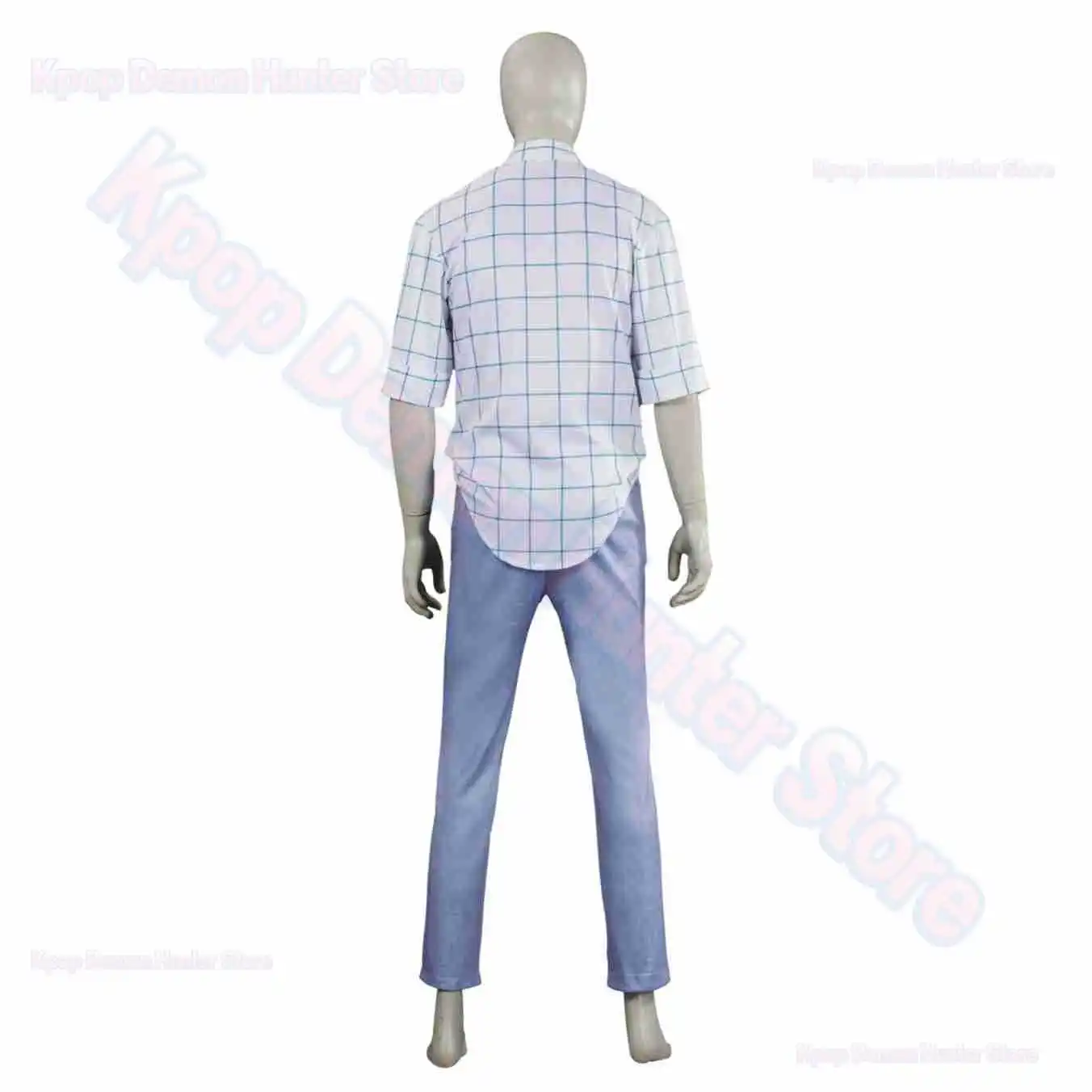 Kpop Demon Hunters Cosplay Saja niños ídolo de grupo masculino Jinu juego de rol camisa azul disfraz actuación disfraz de adulto traje de Halloween