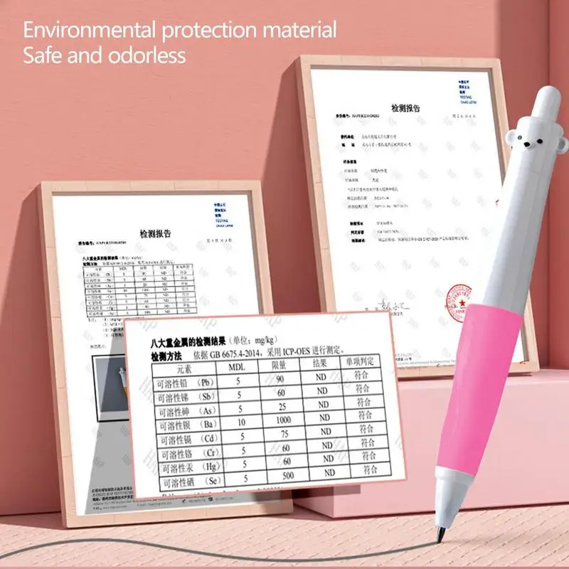 Карандаши для дошкольников для детей 3-5 лет, механический карандаш с милым медведем, объемный детский корректирующий захват, обучающие принадлежности, ручка для малышей