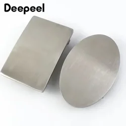 Deepeel 35/40mm Stainless Steel Belt Buckles Metal Smooth Plate Buckle for Men's Waistband Head Pin Automatic Clasp DIY Crafts