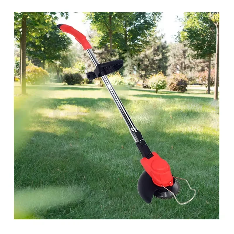 Electric Cordless Garden Trimmer Telescopic Handle Lithium Battery Reaper Harvester Garlic Leaf Handheld Grass Weeder