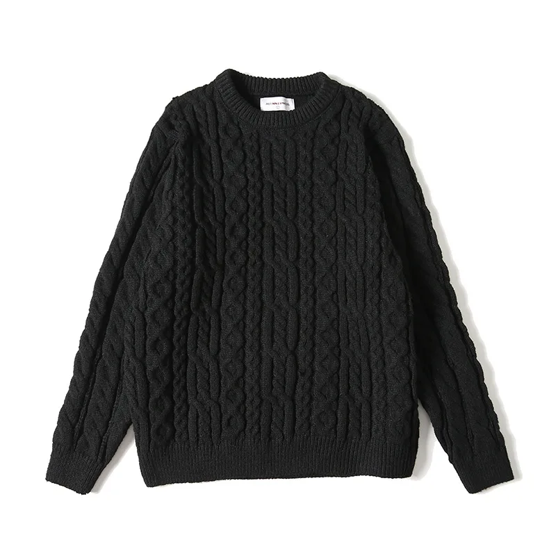 

Мужской свитер Akkad Kuti 2026: Новинка, размеры EU/US, высокое качество, вязаный кабельный узор, зимний, с круглым вырезом, длинными рукавами, в рубчик, винтажный стиль